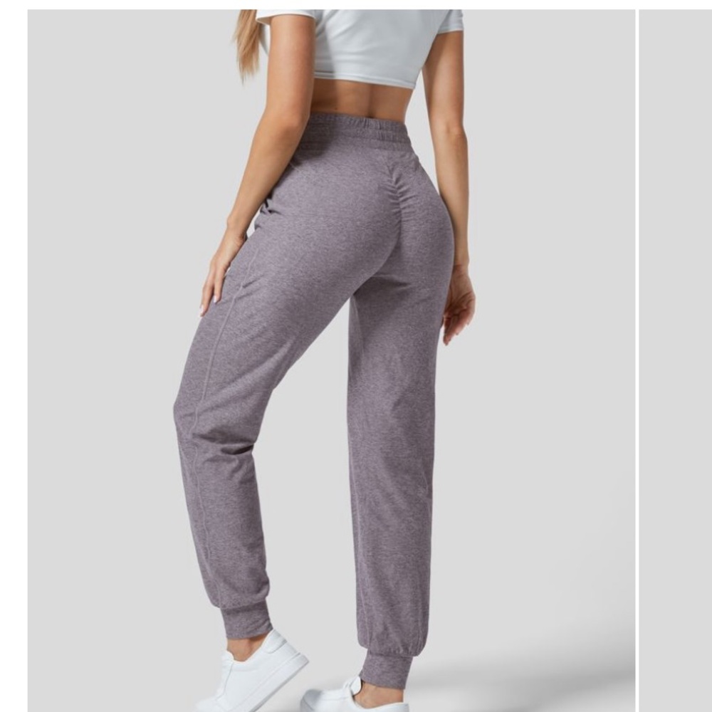 High waisted ruched yoga joggers